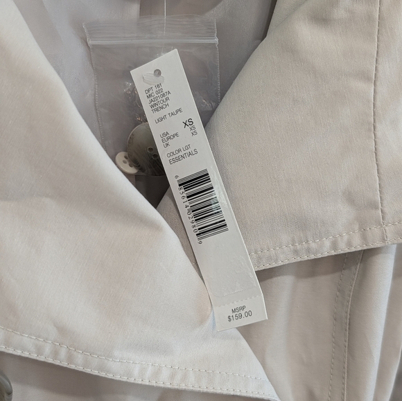 Antonio Melani Nude Trench Coat Jacket Size XS - Picture 5 of 7